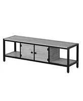 gaomon 65 Inch Tv Stand with Storage,TV Entertainment Center Up to 75 Inch TV,Wooden Tv Stand for Living Room, Bedroom,Grey