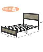 gaomon Full Size Bed Frame with Headboard