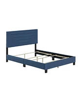 Boyd Sleep Luxe Upholstered Platform Bed with Headboard, Mattress Foundation with Strong 14 Wood Slat Supports
