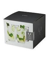 Viski Deco Beau Highball Glasses, Set of 4