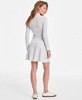 On 34th Womens Tipped Long Sleeve Polo Sweater Tipped Knit Skirt Exclusively At Macys