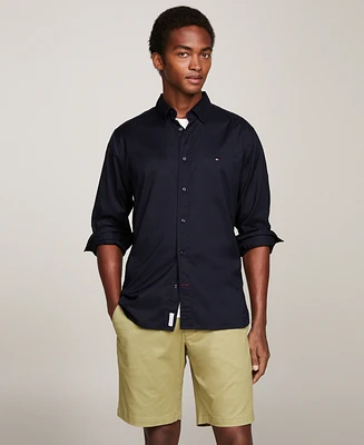 Tommy Hilfiger Men's Regular-Fit Stretch Poplin Button-Down Shirt