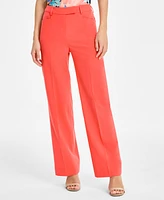 Tahari Asl Women's High-Rise Straight-Leg Pants