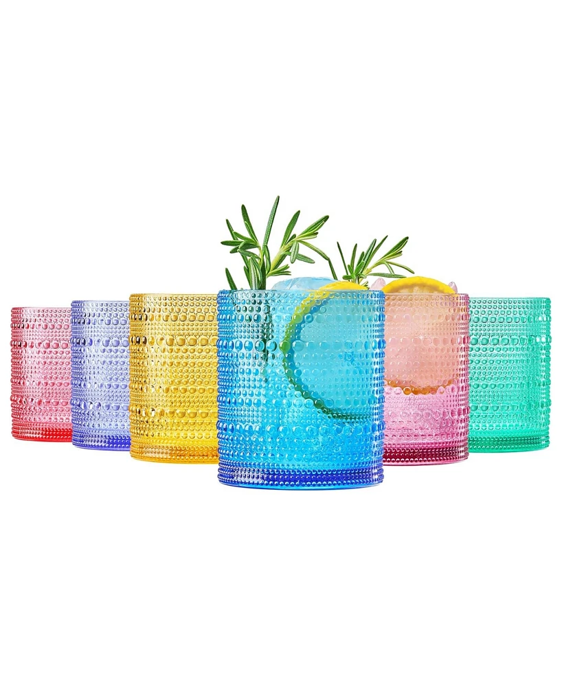 The Wine Savant Khen Hobnail Drinking Glasses, Set of 6