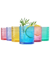 The Wine Savant Khen Hobnail Drinking Glasses, Set of 6