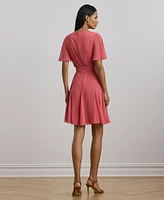 Lauren Ralph Lauren Women's Crinkle Georgette Surplice Dress