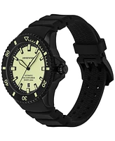 Emporio Armani Men's Automatic Sea Explorer Black Silicone Strap Watch 43mm