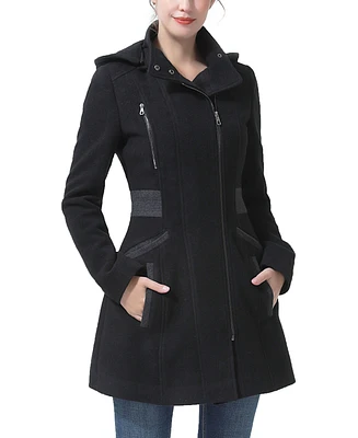 kimi + kai Women's Miller Wool Blend Hooded Walker Coat
