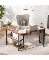 gaomon Rotating Side Table 360° End Table with Charging Station Swivel Side Table with Extra Storage Bag Movable End Table with 6 Swivel Wheels w