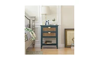 2 Drawer Side table, Rattan,End table,Suitable for bedroom, living room, study