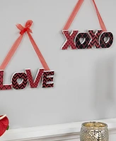 Northlight Wooden "Love" and "Xoxo" Valentine's Day Wall Decorations, 8"