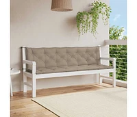 Garden Bench Cushion Taupe 78.7"x(19.7"+19.7")x2.8" Oxford Fabric