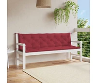 Garden Bench Cushion Wine Red 78.7"x(19.7"+19.7")x2.8" Oxford Fabric