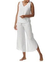 Tommy Hilfiger Women's Printed Cropped Pajama Set