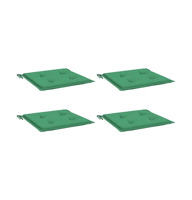 vidaXL Garden Chair Cushions 4 pcs Green 19.7"x19.7"x1.2" Oxford Fabric