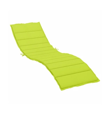 vidaXL Sun Lounger Cushion Bright Green 78.7"x19.7"x1.2" Oxford Fabric