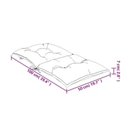 vidaXL Garden Lowback Chair Cushions 4 pcs Cream 39.4"x19.7"x2.8" Fabric