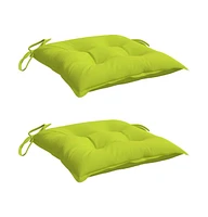 vidaXL Chair Cushions pcs Bright Green 15.7"x15.7"x2.8" Oxford Fabric