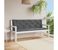 Garden Bench Cushion Anthracite 59.1"x(19.7"+19.7")x2.8" Oxford Fabric