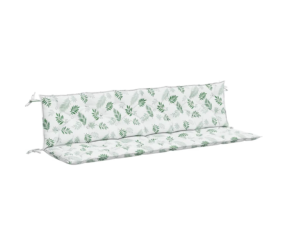 Garden Bench Cushions 2pcs Leaf Pattern 78.7"x19.7"x2.8" Fabric