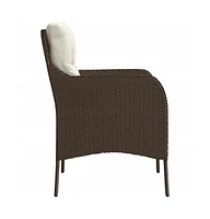 Patio Chairs with Cushions pcs Poly Rattan
