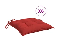 Chair Cushions 6 pcs Red 19.7"x19.7"x2.8" Oxford Fabric