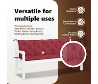 Garden Bench Cushion Wine Red 70.9"x(19.7"+19.7")x2.8" Oxford Fabric