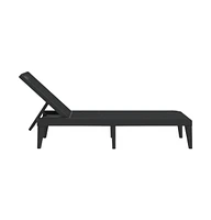 Sun Lounger Anthracite 73.2"x23.6"x11.4" Pp