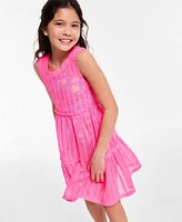 Epic Threads Big Girls Citrus Two Piece Cutout Tankini Swimsuit Set Mesh Dress Swim Cover Up Exclusively At Macys