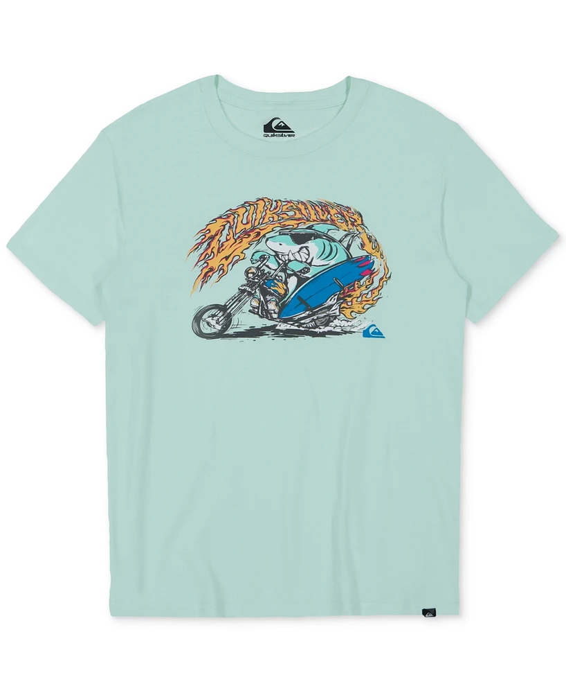 Quiksilver Big Boys Chopper Shark Graphic Cotton T-Shirt