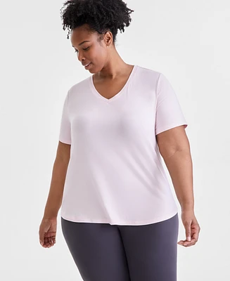 Id Ideology Plus Solid Essentials Active Tee, Created for Macy's