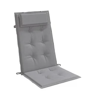Highback Chair Cushions pcs Gray Oxford Fabric