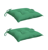 vidaXL Chair Cushions 2 pcs Green 19.7"x19.7"x2.8" Oxford Fabric