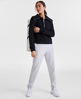 Id Ideology Women's Shawl-Collar Quarter-Zip Knit Top, Exclusively at Macy's