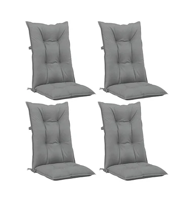 Garden Highback Chair Cushions 4 pcs 47.2"x19.7"x2.8" Fabric