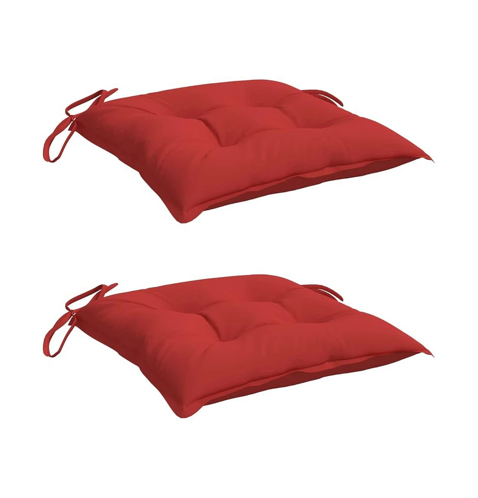vidaXL Chair Cushions 2 pcs Red 19.7"x19.7"x2.8" Oxford Fabric