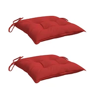 vidaXL Chair Cushions 2 pcs Red 19.7"x19.7"x2.8" Oxford Fabric