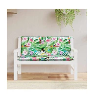 Garden Bench Cushions 2pcs Multicolor 47.2"x19.7"x2.8" Fabric