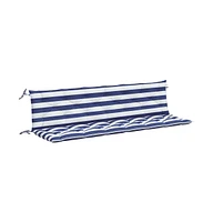 Garden Bench Cushions 2pcs Blue&White Stripe 78.7"x19.7"x2.8" Fabric