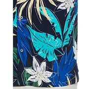 Cubavera Men's Big & Tall Tropical Print Short Sleeve Button-Down Shirt