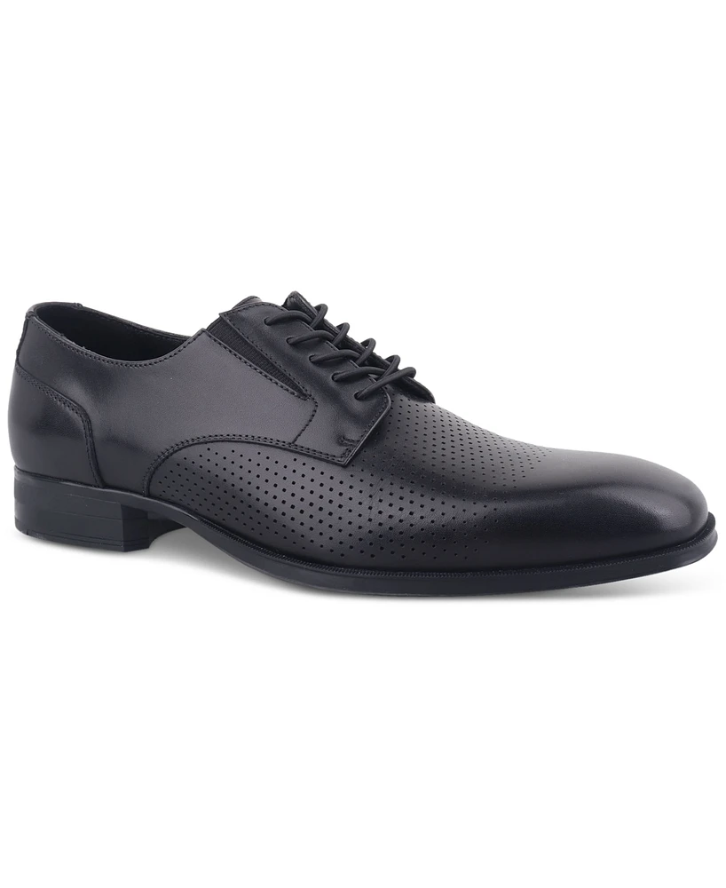 Alfani Men's Flynne Alfa-Tech Perforated Leather Dress Shoes, Exclusively at Macy's