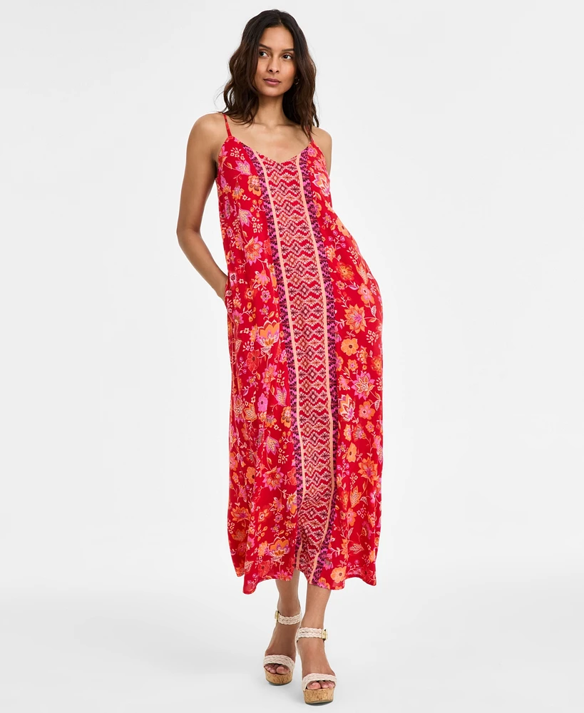 Liverpool Los Angeles Women's Floral-Print Spaghetti-Strap Maxi Dress