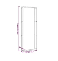 Firewood Rack Matt Black 43.3"x11"x122.8" Steel