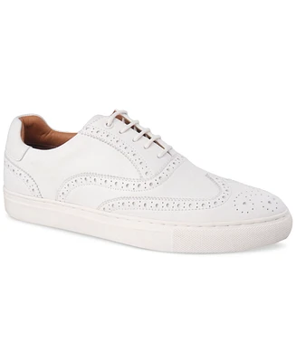Bar Iii Men's Baronn Leather Lace-Up Wingtip Sneakers, Exclusively at Macy's
