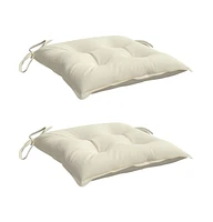 Chair Cushions 2 pcs Cream White 19.7"x19.7"x2.8" Oxford Fabric
