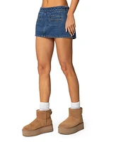 Edikted Womens Anita Denim Mini Skort