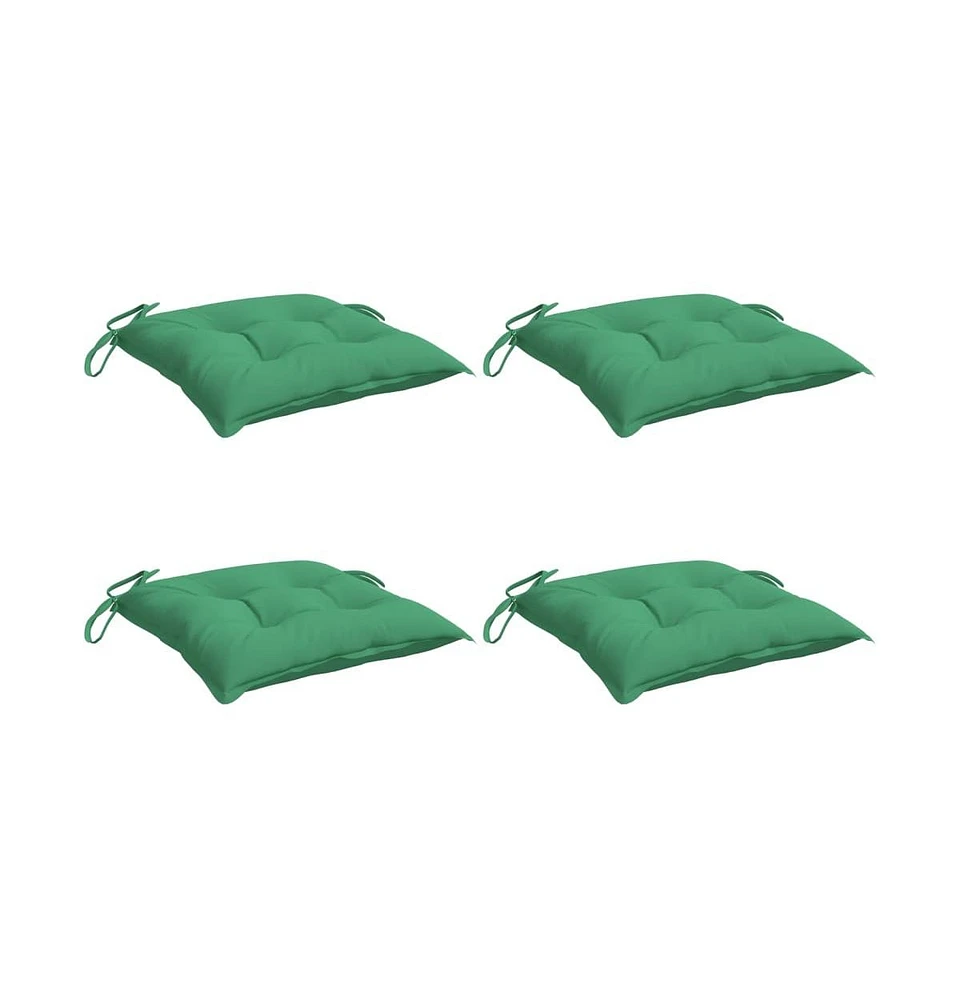 Chair Cushions 4 pcs Green 19.7"x19.7"x2.8" Oxford Fabric