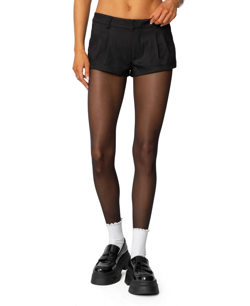 Edikted Women's Kera Tailored Micro Shorts