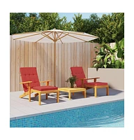 vidaXL Deck Chair Cushions 2 pcs Red Oxford Fabric