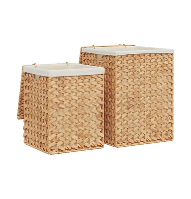 Laundry Baskets 2 pcs Water Hyacinth